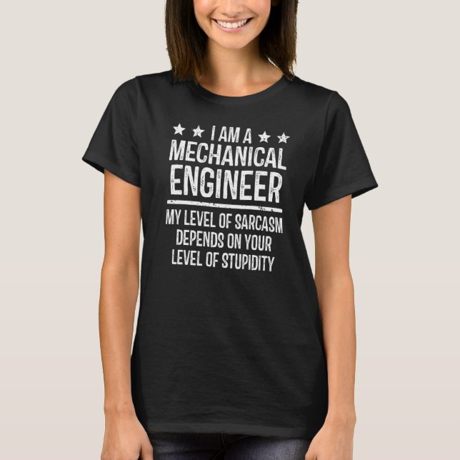 Camiseta Nível De Engenheiro Retromecânico Da Engenharia De (Frente)