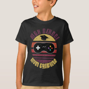 Camiseta Nível de Ensino Médio Completo Formatura Divertida