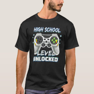 Camiseta Nível de Ensino Médio Desbloqueado Gamer Primeiro 
