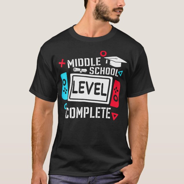 Camiseta Nível De Escola Médio Concluído Da Graduação De 20 (Frente)