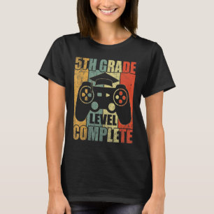 Camiseta Nível de Gamer Boys de Graduação 5 Nível Vid