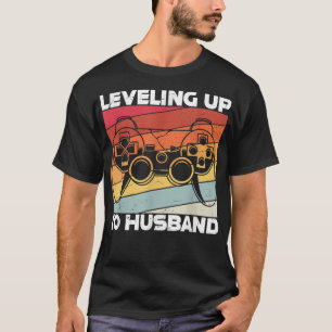 Camiseta Nível de homens elevado ao marido jogador de jogos