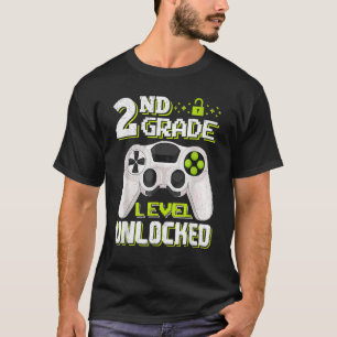 Camiseta Nível de Jogo de Vídeo Desbloqueado Jogo Ativado 2