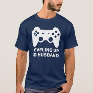 Camiseta Nível de Marido Casamento Divertido de Gamer