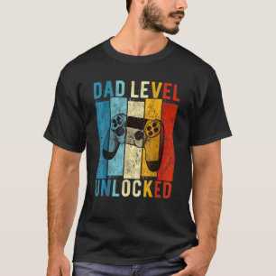 Camiseta Nível de Pai de Anúncio de Gravidez Desbloqueado N