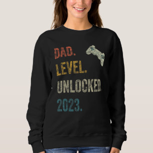 Camiseta Nível de Pai Desbloqueado 2023 Gamer Gravidez Em B