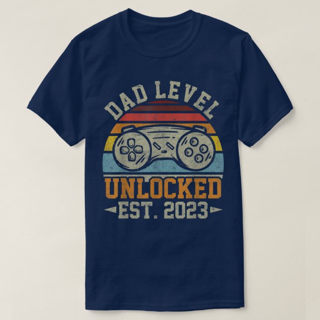 Camiseta Nível de Pai do Mens Desbloqueado (Frente do Design)