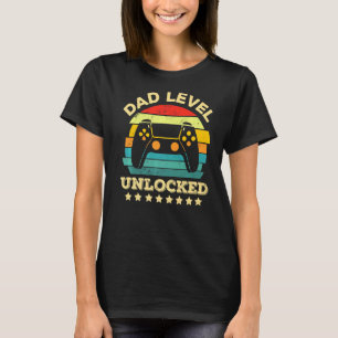 Camiseta Nível de Pai do Novo papai Vintage Engraçado