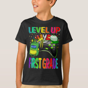 Camiseta Nível De Primeiro Grau De Volta Para A Escola Des