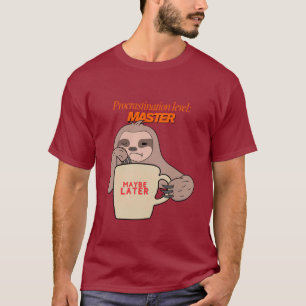 Camiseta Nível de procrastinação: Mestre - Lpreguiçoso