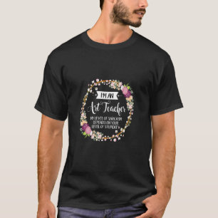 Camiseta Nível De Professores De Arte De Sarcasmo Floral Pa