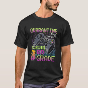 Camiseta Nível De Quarentena Completado De Volta Para A Esc