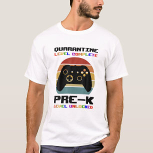 Camiseta Nível de Quarentena Engraçado Concluído Pré-K Rein