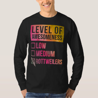 Camiseta Nível De Rottweiler Dos Rottweilers Na Aquarela