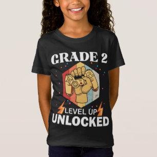 Camiseta Nível De segundo Desbloqueado Volta À Primeira Esc