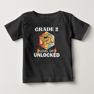 Camiseta Nível De segundo Desbloqueado Volta À Primeira Esc