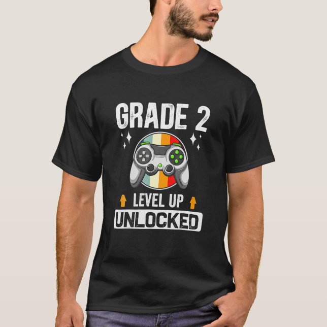 Camiseta Nível de segundo Desbloqueado Volta Para A Segunda (Frente)