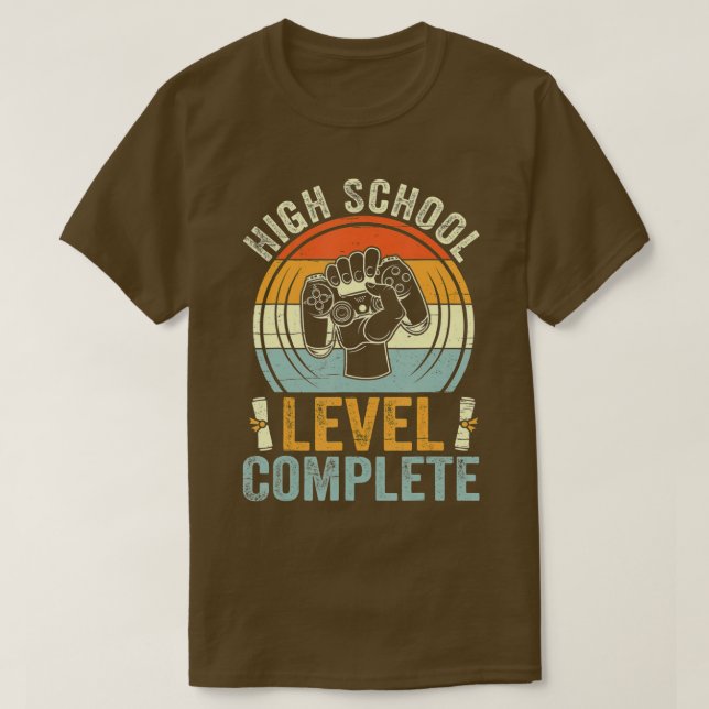 Camiseta Nível De segundo grau Completa Classe De Graduação (Frente do Design)