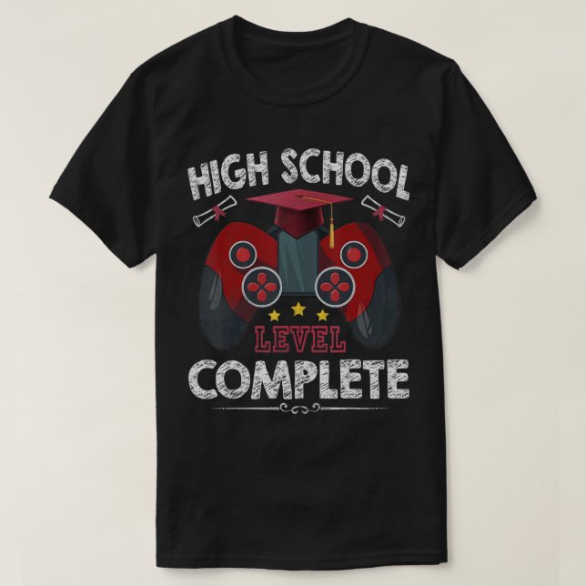 Camiseta Nível De segundo grau Completa Classe De Graduação (Frente do Design)