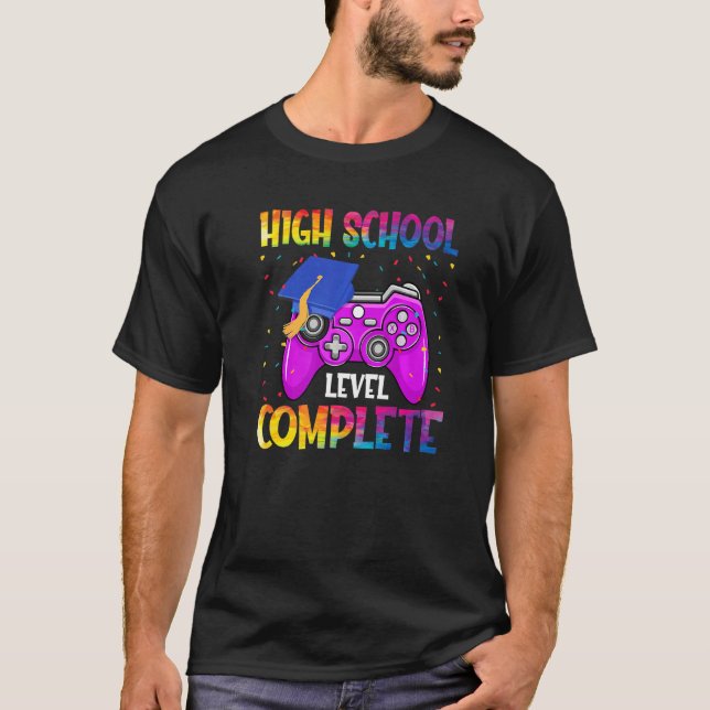 Camiseta Nível De segundo grau Concluído No Último Dia De F (Frente)