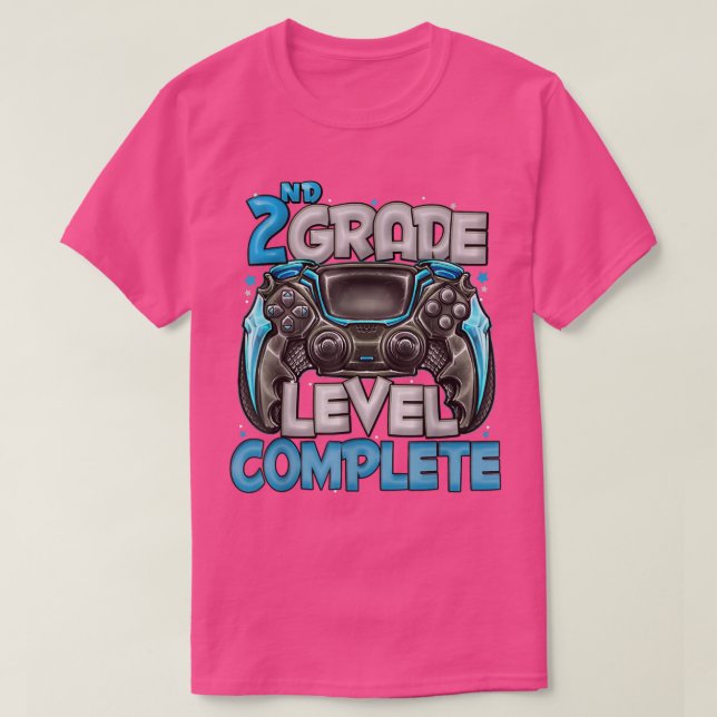 Camiseta Nível de segundo Nível de segundo Concluído Último (Frente do Design)
