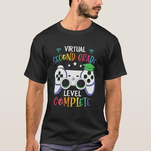 Camiseta Nível de Segundo Nível Virtual Concluído (Frente)