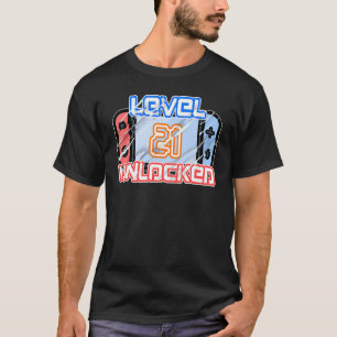 Camiseta Nível desbloqueado 21 Bd - Gama de vídeo desbloque