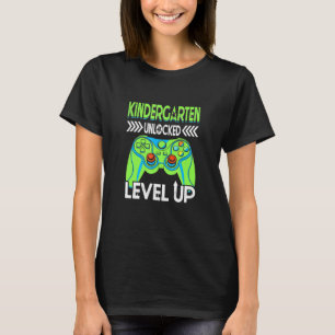 Camiseta Nível Desbloqueado Do Jardim De Infância De Volta 