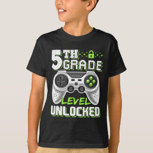 Camiseta Nível Desbloqueado Jogo de Vídeo Volta às Aulas Me