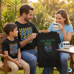 Camiseta Nível Desbloqueado Papai 2026 Neon Gamer Gravidez 