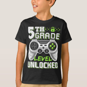 Camiseta Nível do 5º Ano Desbloqueado Jogo de Vídeo de Volt