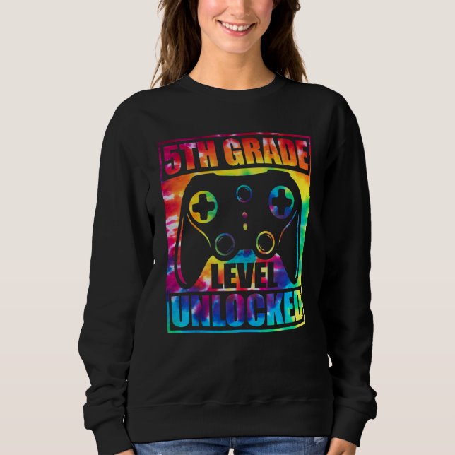 Camiseta Nível do 5º Ano Desbloqueado Vídeo Game de Volta à (Frente)