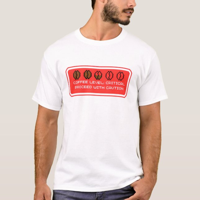 Camiseta Nível do Café: Crítico (Frente)