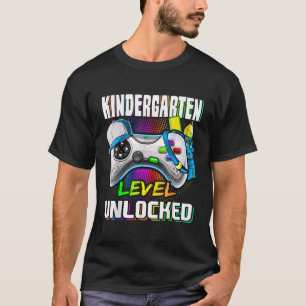 Camiseta Nível Do Jardim De Infância Desbloqueado De Volta 