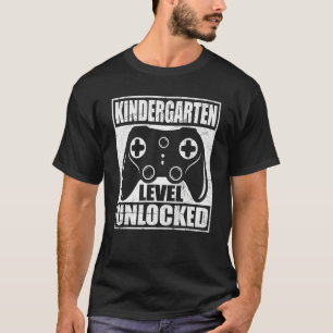 Camiseta Nível Do Jardim De Infância Desbloqueado De Volta 