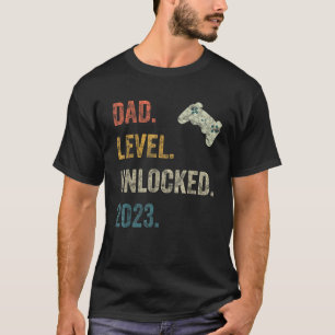 Camiseta Nível Do pai Desbloqueado 2023 Gamer Em Breve