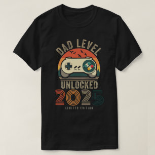 Camiseta Nível do pai desbloqueado 2025 Pai est 2025 promov