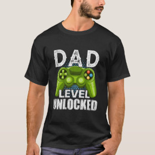 Camiseta Nível Do pai Desbloqueado A Gravidez Do Novo papai