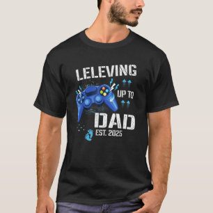 Camiseta Nível do pai Desbloqueado Primeira Vez Pai 2025 pa
