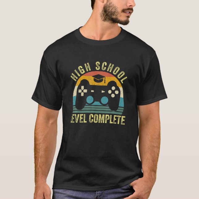 Camiseta Nível Do segundo grau - Gamer Completa Classe De 2 (Frente)