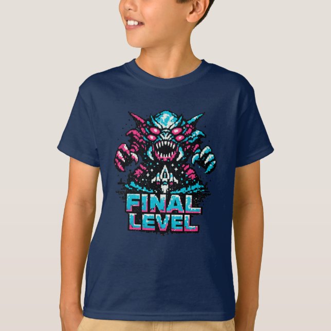 Camiseta Nível Final do Chefe Arcade (Frente)