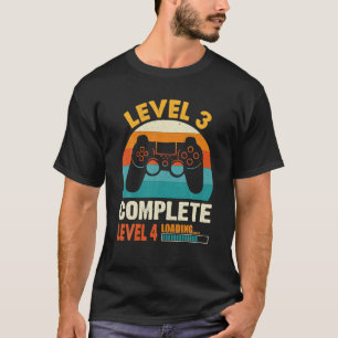Camiseta Nível Funny 3 Retro Vintage Comemora 3Rd