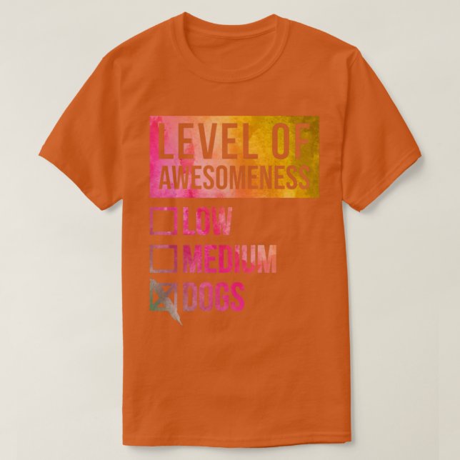 Camiseta Nível Incrível E Engraçado De Cães Cães Cães Cães  (Frente do Design)