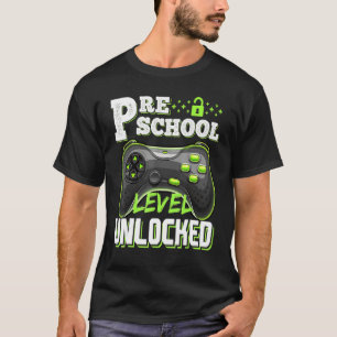 Camiseta Nível legal da pré-escola desbloqueado de volta ao