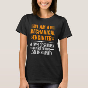 Camiseta Nível Mecânico De Engenheiro Do Sarcasmo Mecânico