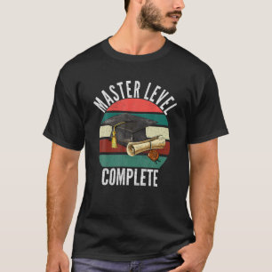 Camiseta Nível mestre de graduação do mestrado completo D