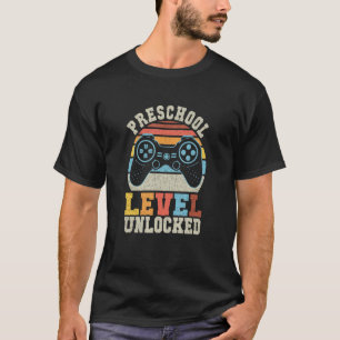 Camiseta Nível Pré-Escolar Desbloqueado Jogador 1rua Dia Da