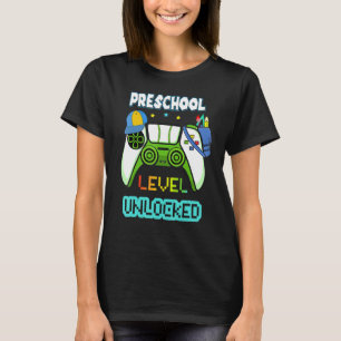 Camiseta Nível Pré-Escolar Desbloqueado Jogador De Volta Pa