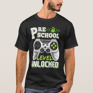 Camiseta Nível pré-escolar Desbloqueado Jogo De Vídeo Engra