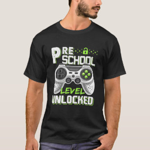 Camiseta Nível pré-escolar Desbloqueou Jogo De Vídeo De Vol